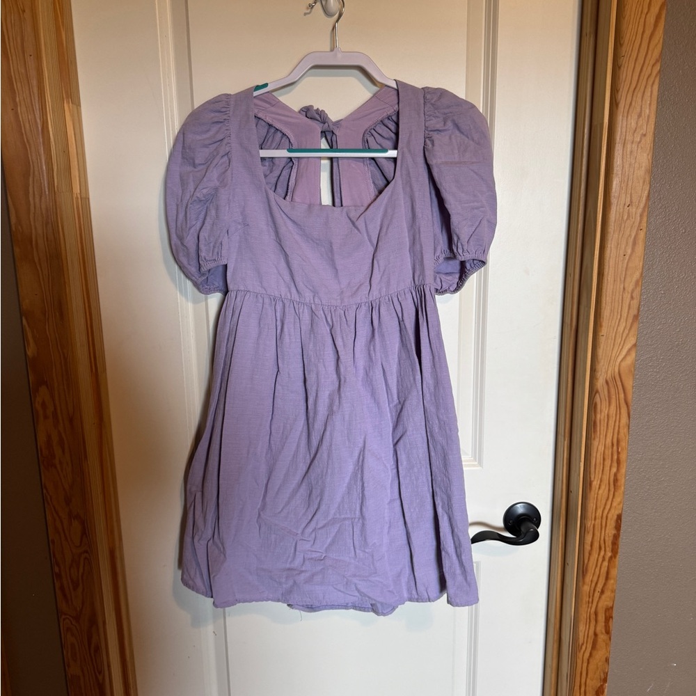 Altar'd State Lilac‎ Puff Sleeve Dress Women Size Medium